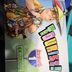 Tourist! Illustrated Book Cover with Colorful Typography